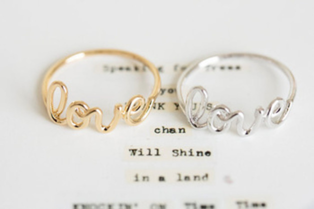 Love Letter Ring - Silver/gold/rose Gold