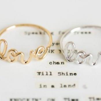 love letter Ring - Silver/gold/Rose Gold